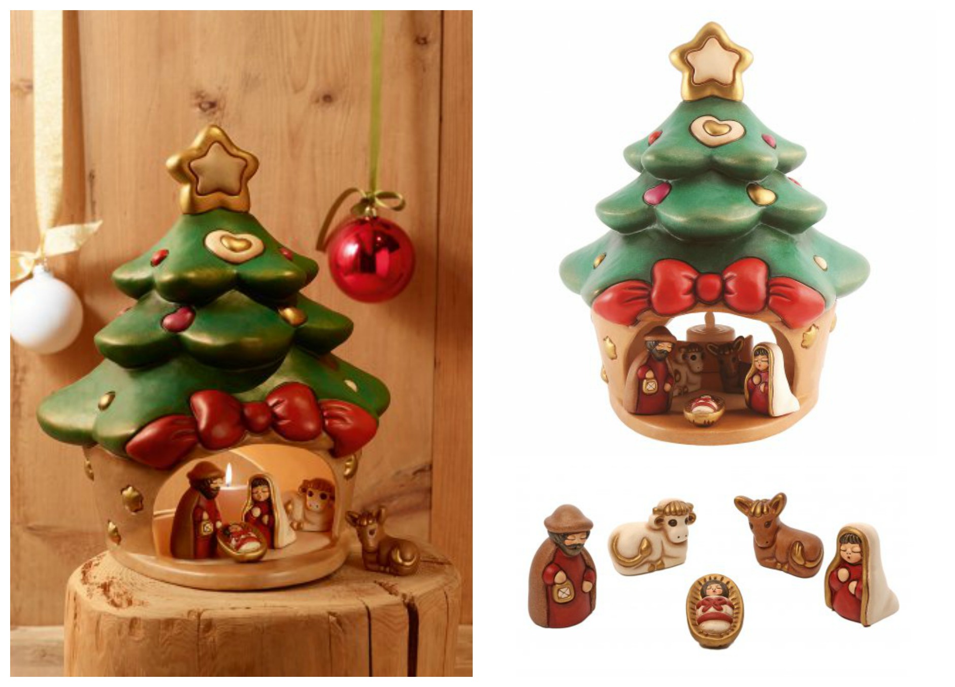 Mini presepe Thun con albero di Natale