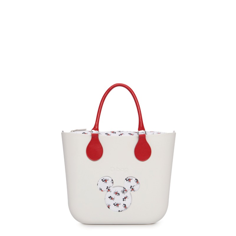 O Bag Mini bianca con Topolino prezzo 108 euro