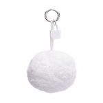 Pom Pom O Bag in cotone bianco