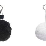Pom Pom O Bag in cotone bianco e nero