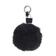 Pom Pom O Bag in cotone nero