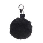 Pom Pom O Bag in cotone nero