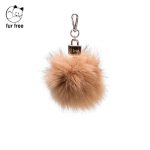 Pom Pom O Bag in ecopelliccia volpe colore tortora