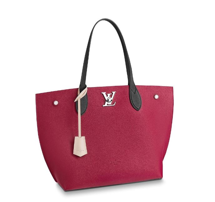 Nuova borsa Louis Vuitton Lock Me Go colore vinaccia