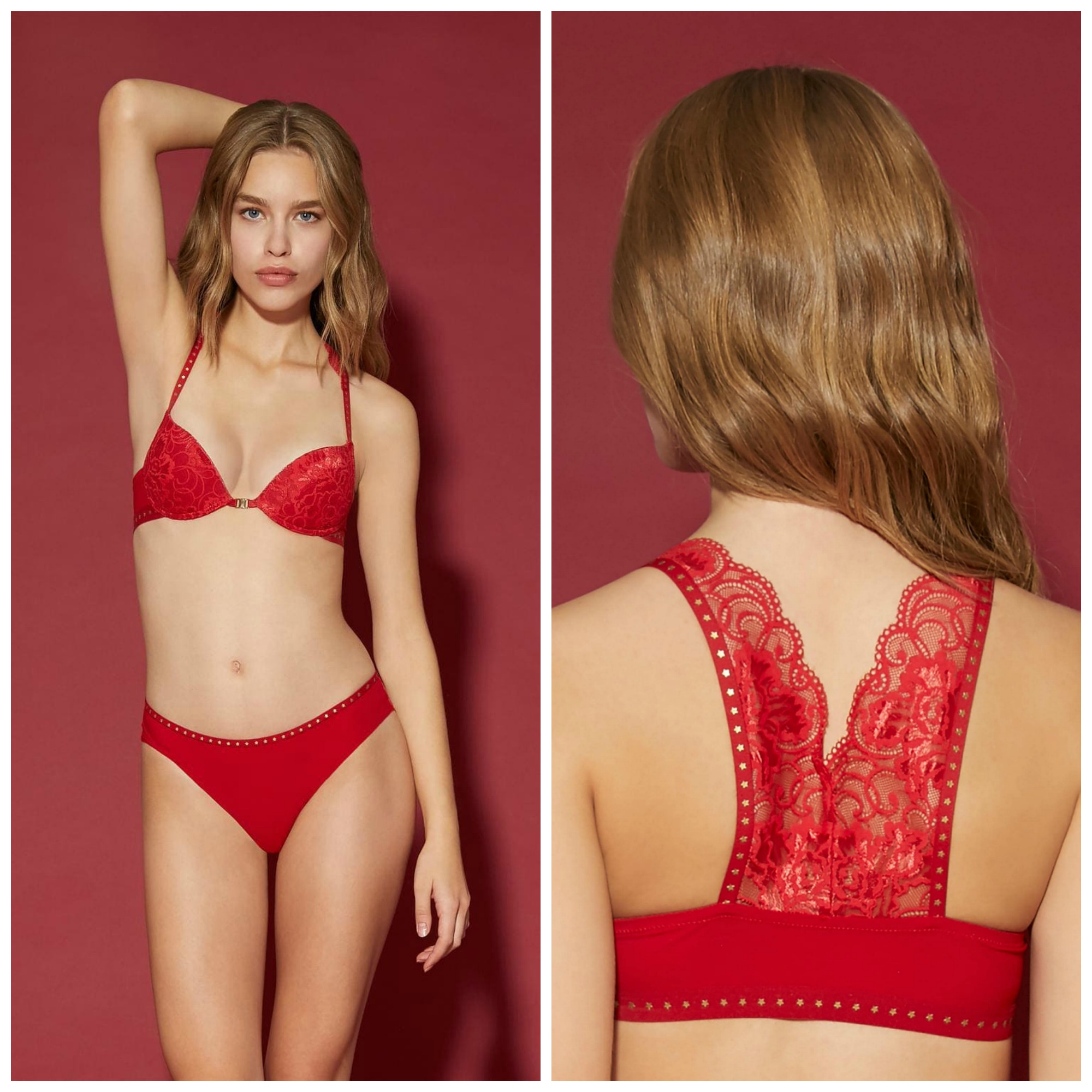 Reggiseno push up e slip brasiliana Tezenis