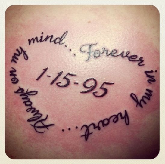 Tatuaggio in memoria persona cara scomparsa