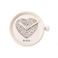 Meccanismo O Clock Sparkling heart bianco per orologio O Bag