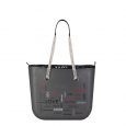 O Bag Grafite San Valentino 2019 con manici lunghi con catena prezzo 132 euro