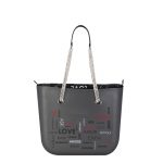 O Bag Grafite San Valentino 2019 con manici lunghi con catena prezzo 132 euro