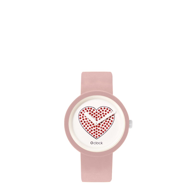 Orologio O Clock Cipria 2019 con cuore rosso