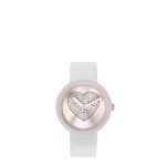 Orologio O Clock bianco con meccanismo cuore cipria 2019