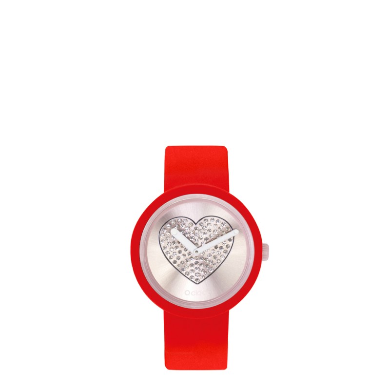 Orologio O Clock di O bag rosso con meccanismo cuore cipria 2019