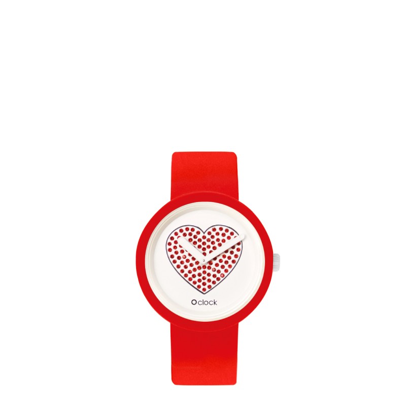 Orologio O Clock di O bag rosso con meccanismo cuore rosso 2019