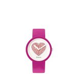 Orologio O Clock magenta con meccanismo cuore rosso 2019