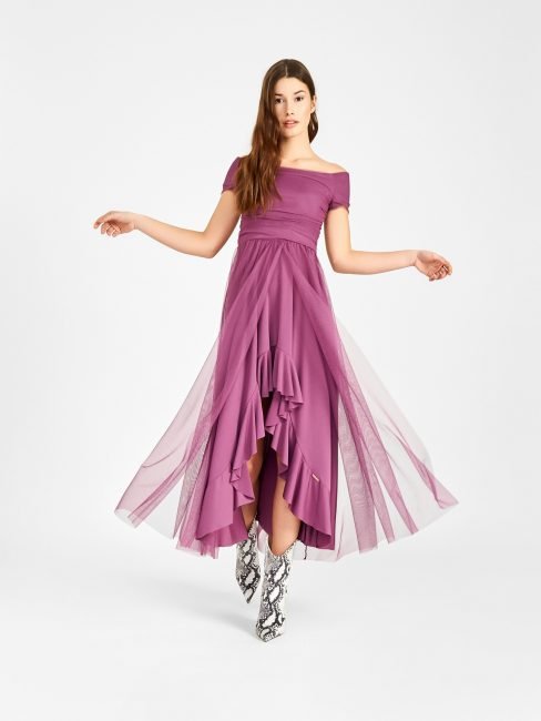 Abito Maxi Lungo Donna YMING Con Fiori, Manica Lunga E Collo A V - Abito Camicia Elegante Con Tasche, Per Estate E Cerimonie