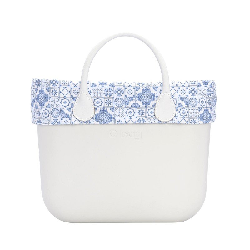 Bordo borsa O Bag in cotone fantasia grecia estate 2019
