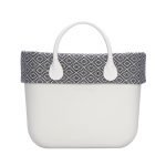 Nuovo bordo borsa O Bag in cotone fantasia jacquard