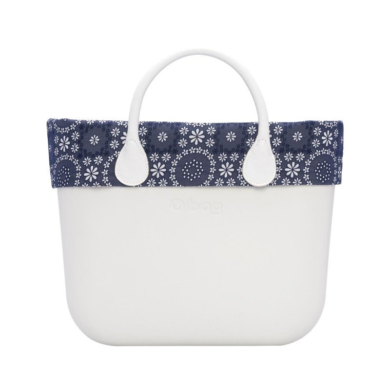 O bag bordo in sangallo floreale blu navy estate 2019