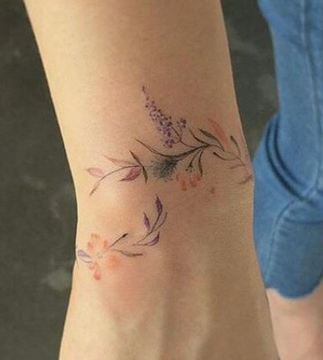 Tatuaggio bracciale di fiori