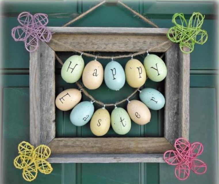 Idea ghirlanda pasquale originale dal sapore vintage