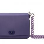 O Pocket viola scuro con catena in plexiglass