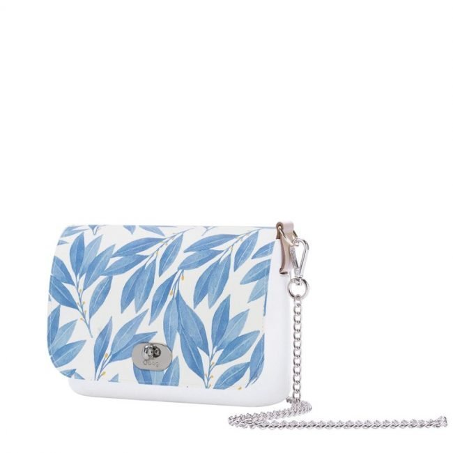 Pattina borsa O Bag Pocket collezione primavera estate 2019 a fantasia foglie di ulivo Pattina borsa O Bag Pocket collezione primavera estate 2019 a fantasia foglie di ulivo