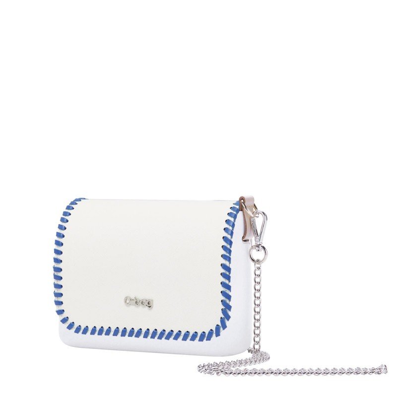 Pattina borsa O Bag Pocket collezione primavera estate 2019 con profilo blu cobalto