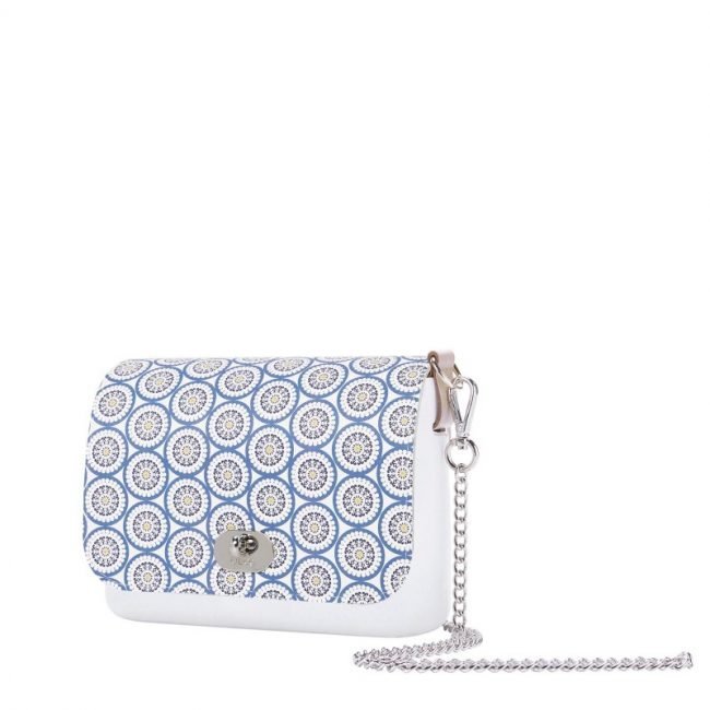 Pattina borsetta O Bag Pocket collezione primavera estate 2019 in ecopelle fantasia mediterranean circles Pattina borsetta O Bag Pocket collezione primavera estate 2019 in ecopelle fantasia mediterranean circles
