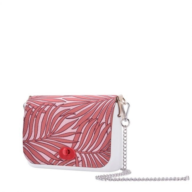Pattina borsetta O Bag Pocket collezione primavera estate 2019 in tessuto fantasia palma sangria Pattina borsetta O Bag Pocket collezione primavera estate 2019 in tessuto fantasia palma sangria