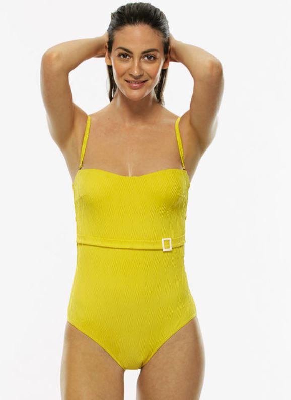 Costume intero a fascia giallo Lovable estate 2019