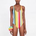 Costume intero a righe Zara 2019