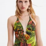 Costume intero con scollo a V fantasia jungle Zara 2019