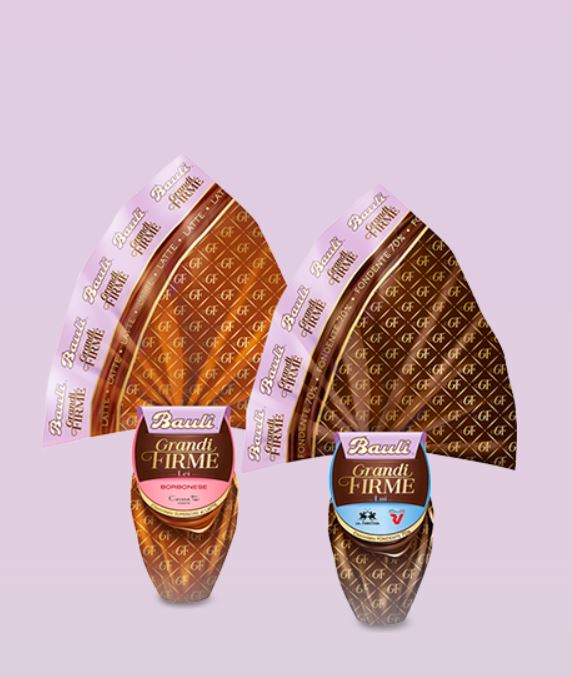 Uova di Pasqua Bauli Grandi Firme Lei e Lui 2019 da 500 gr