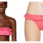 Bikini Benetton con reggiseno a fascia e slip con volant 2019
