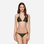 Bikini a triangolo in tessuto luciso Goldenpoint estate 2019