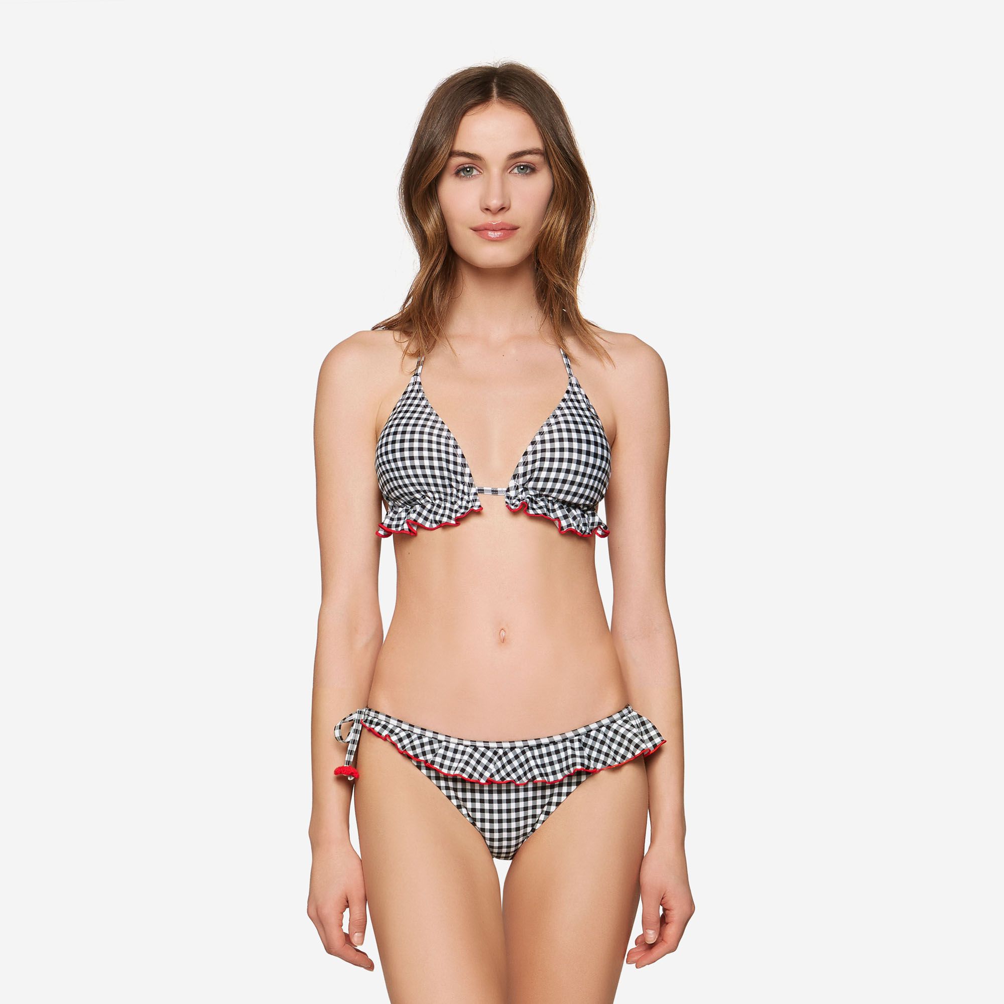 Bikini con reggiseno a triangolo e brasiliana fantasia vichy Goldenpoint 2019