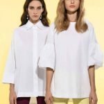 Blusa e Camicia in cotone bianco catalogo Nara Camicie primavera estate 2019