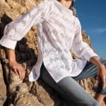 Blusa in cotone sangallo Nara Camicie primavera estate 2019
