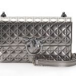 Borsa Pinko Love bag tris in pelle trapuntata laminata prezzo 335 euro