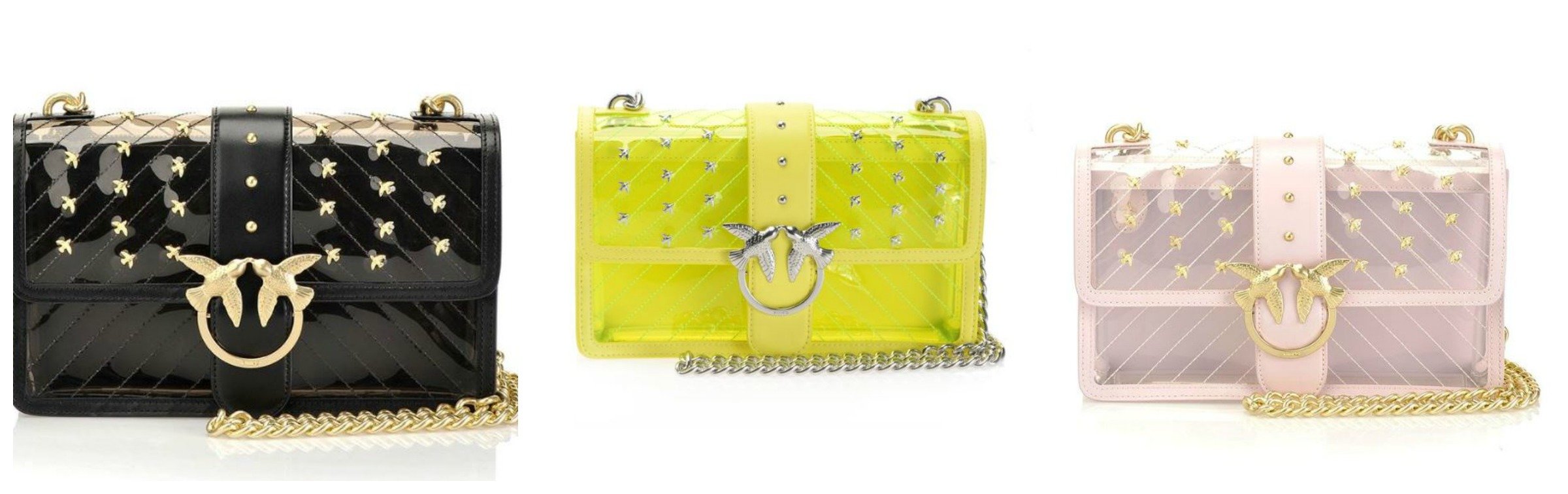 Borsa a tracolla Pinko Love Bag Plastic in PVC estate 2019