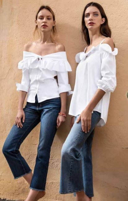 Camicetta e blusa con le spalle scoperte primavera estate 2019 Camicetta e blusa con le spalle scoperte primavera estate 2019
