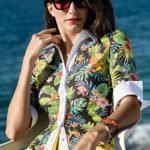 Camicia traforata con maniche al gomito estate 2019