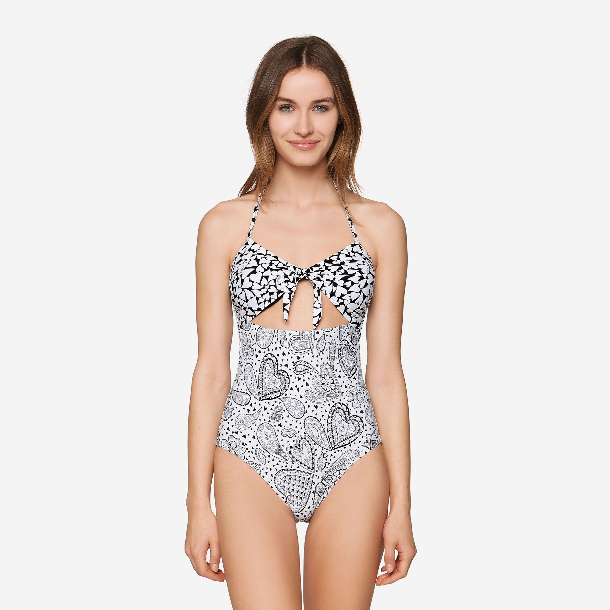 Costume intero con cuori Goldenpoint estate 2019