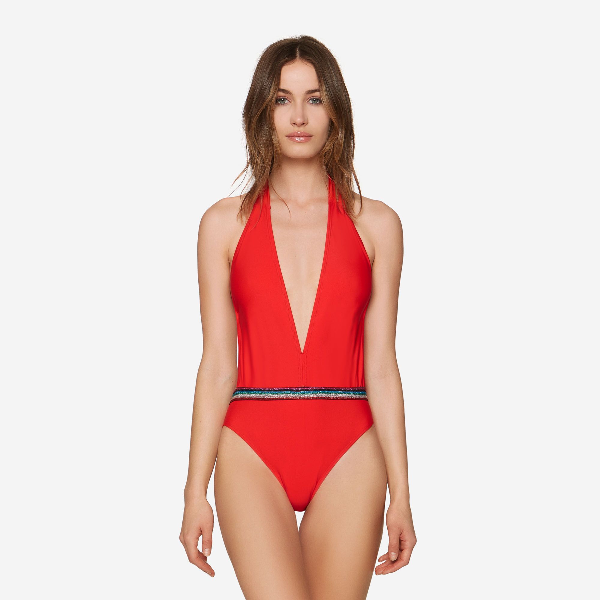Goldenpoint costume intero con scollatura profonda estate 2019