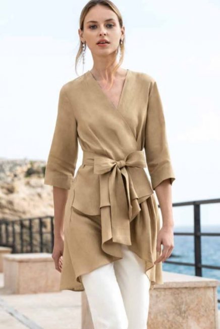 Kimono in lino Nara Camicie Kimono in lino Nara Camicie