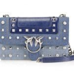Pinko Love Bag in jeans con borchie e perle estate 2019