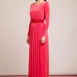 Raffinato abito con maniche lunghe Elisabetta Franchi collezione primavera estate 2019