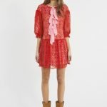 Abito in pizzo rosso Denny Rose collezione primavera estate 2019