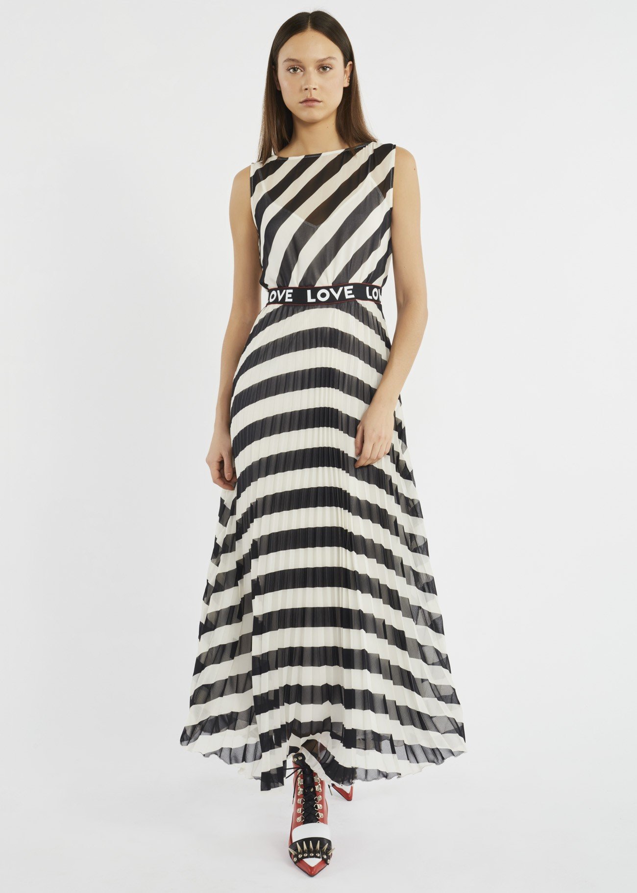 Abito lungo a righe Denny Rose estate 2019