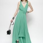 Abito lungo verde da cerimonia Pinko estate 2019